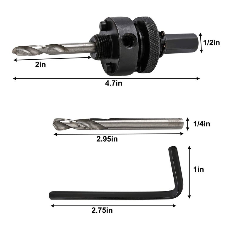 CPROSP 4.5"/114mm Hole Saw with Heavy Duty Arbor,HSS Bi-Metal Holesaw Drill Bits for Wood,Plastic, Drywall, Thin Metal - Image 2